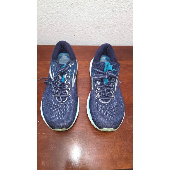 Brooks Ghost 13 Women's Running Shoes Size 8.5 Navy & Teal Mesh Upper Cushioned - Picture 2 of 8